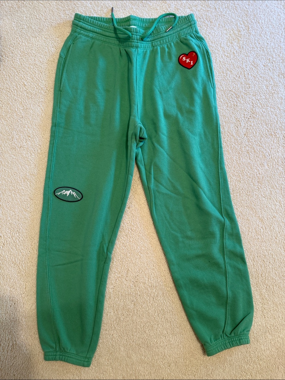 aerie Mint Green Lounge Sweatpants with apliques